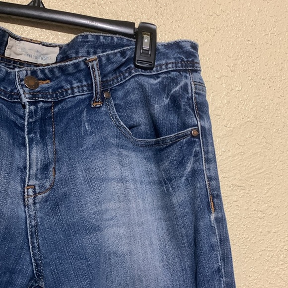 Maurices Jeans 11/12 Long Junior Blue Molli Flare/Bootcut Distressed Stretch - Picture 6 of 16